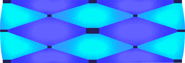 immeuble bleu et violet horizontal