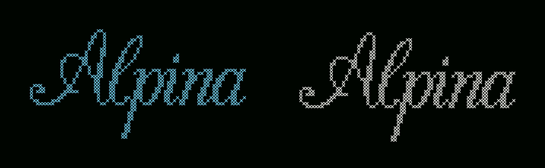 logo alpina un en bleu et l'autre en blanc