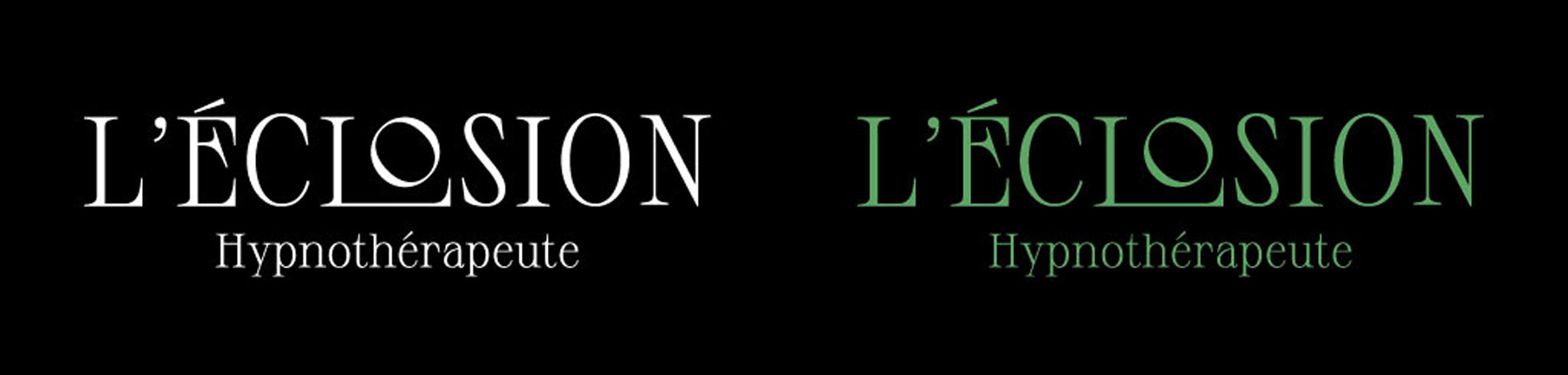 deux logos horizontaux sur fond noir, un en vert et l'autre en blanc